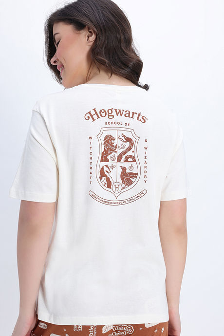Zivame Harry Potter Knit Cotton Loungewear Set - Caremal Caf — image 7